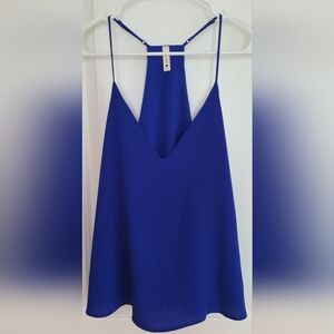 Tyche Blue Backless Sleeveless Camisole